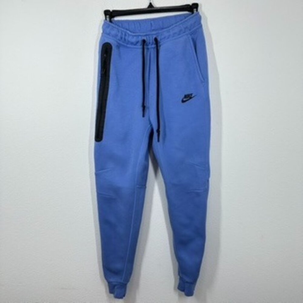 Nike Blue Track Pants with Black Accents